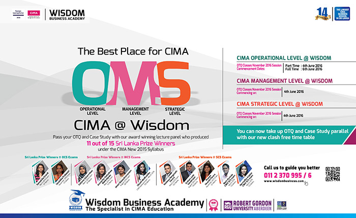 CIMA @ Wisdom : Registration now on for June intake
