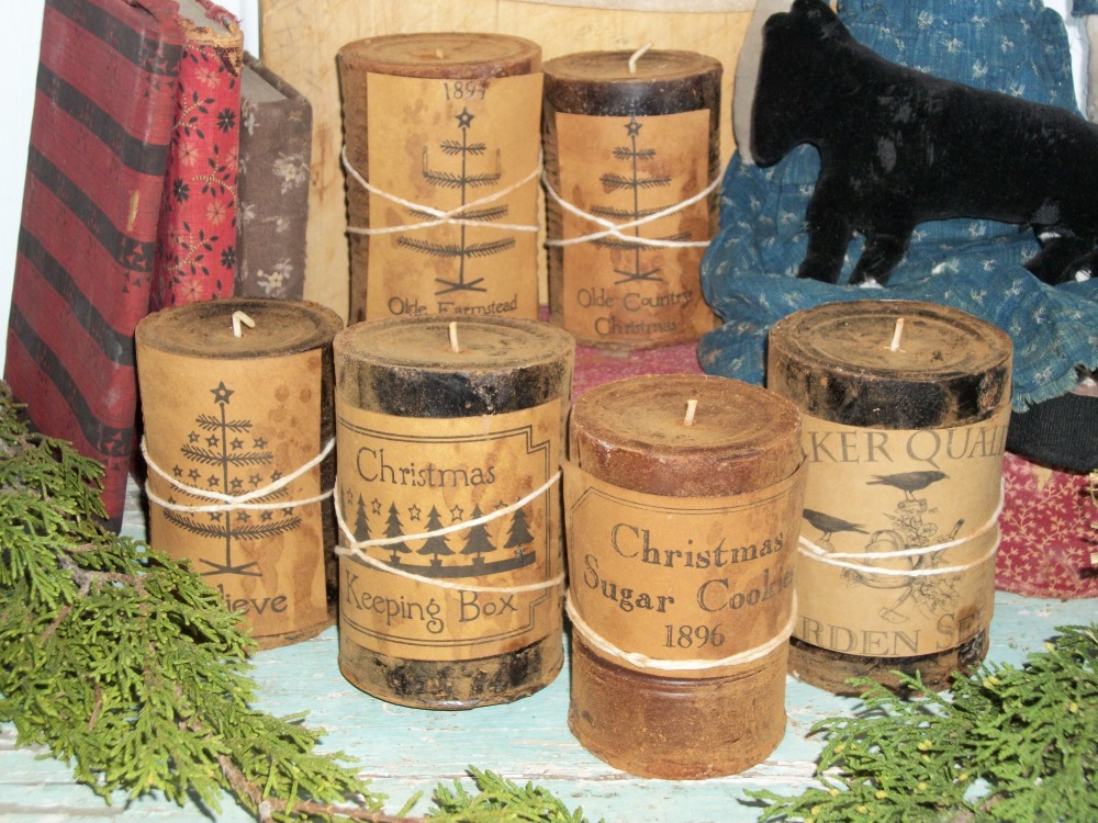 Prim Dolls Of Calico Christmas Early Hand Mades by Norma Schneeman