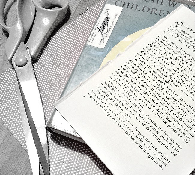 scissors and old book