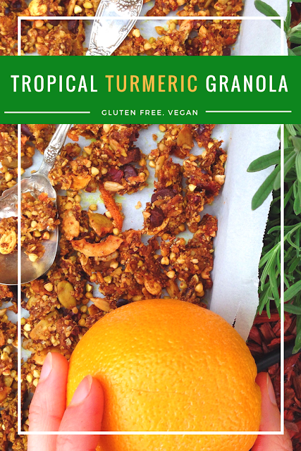 Tropical Turmeric Granola (Gluten Free, Vegan)