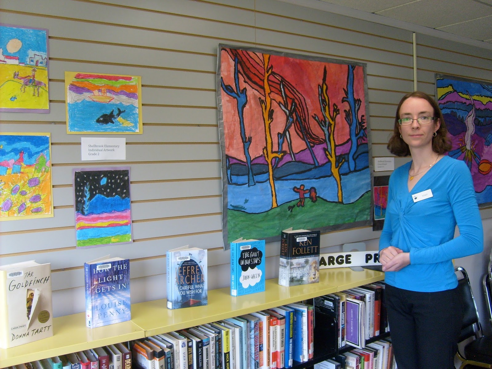 Shellbrook Public Library Elementary School Art Display at the Library