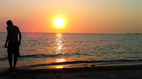 The beauty of sunset on the Telukawur beach
