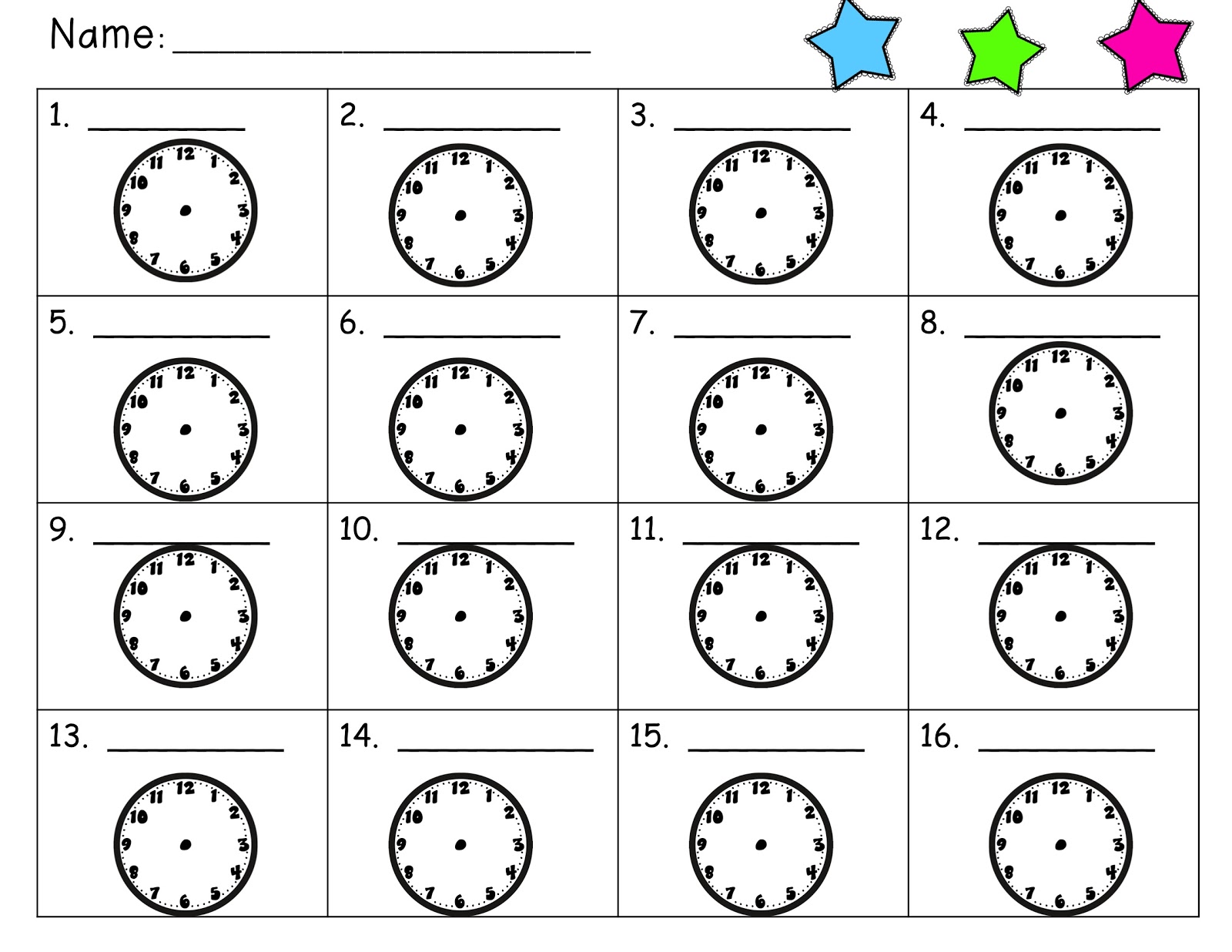 Smiles from Second Grade: Telling Time Flash Freebie and Proofreaders