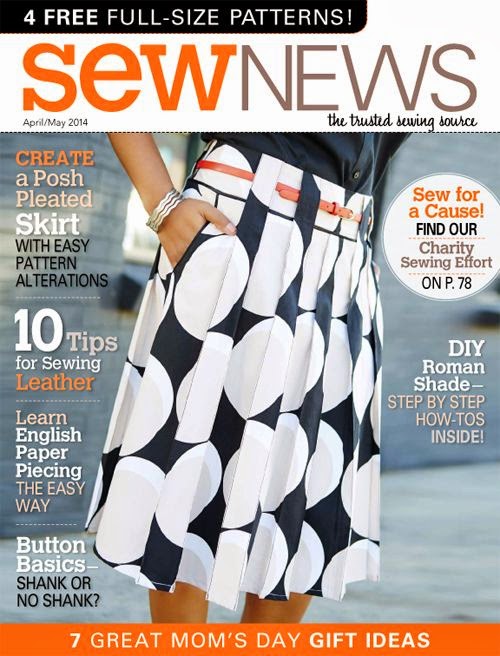 Zlata skirt by Stepalica on the cover of Sew News