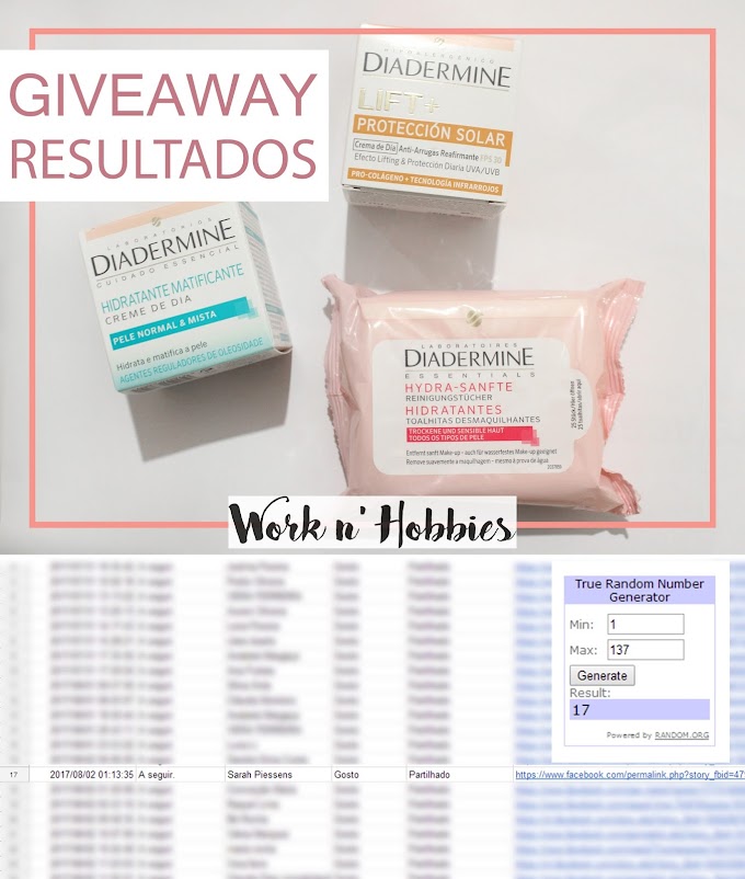 Resultados - Giveaway Diadermine