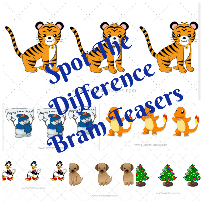 Spot The Difference Picture Brain Teasers Questions and Answers