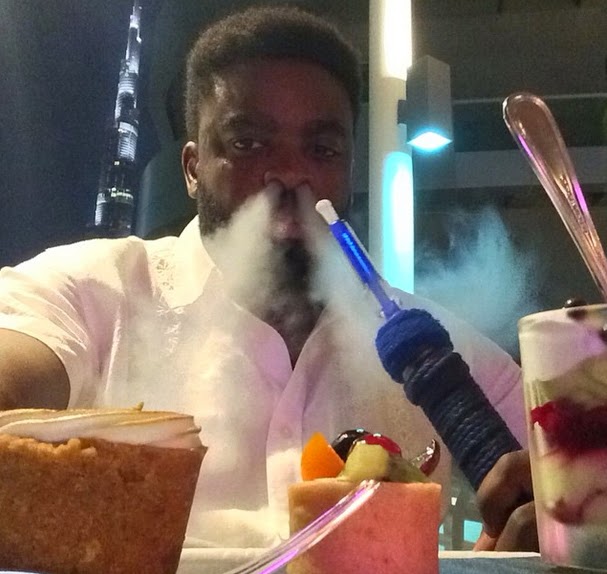 kunle afolayan smoking shisha
