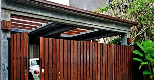 Konsep 27+ Pagar Rumah Minimalis Kayu Ulin