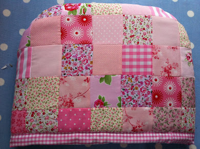 Pink patchwork tea cosy