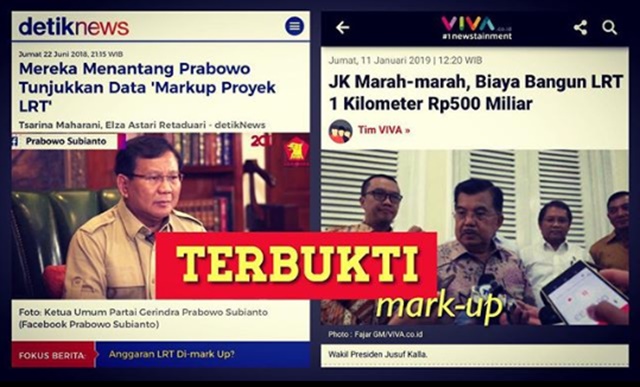 JK Marah Bangun LRT 1 Km Telan Rp500 Miliar, Omongan Prabowo soal Mark Up Terbukti? JK Marah Bangun LRT 1 Km Telan Rp500 Miliar, Omongan Prabowo soal Mark Up Terbukti?