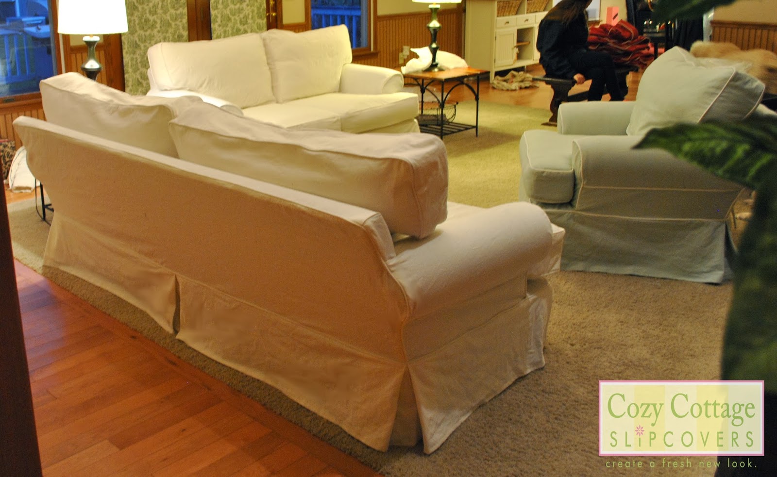 Cozy Cottage Slipcovers Linen Look Slipcovers