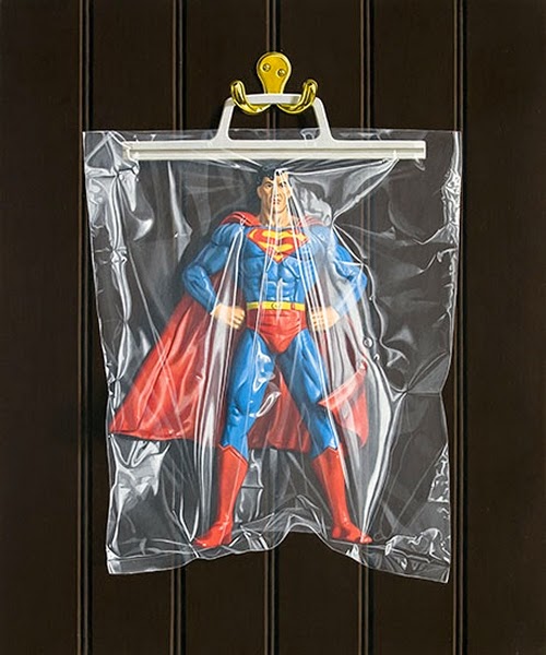 07-Clark-Kent-Superman-Simon-Monk-Bagged-Superheroes-in-Painting-www-designstack-co