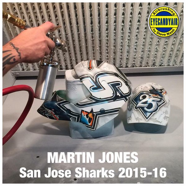 Martin Jones Signed Mini Mask Helmet Sharks Psa Coa