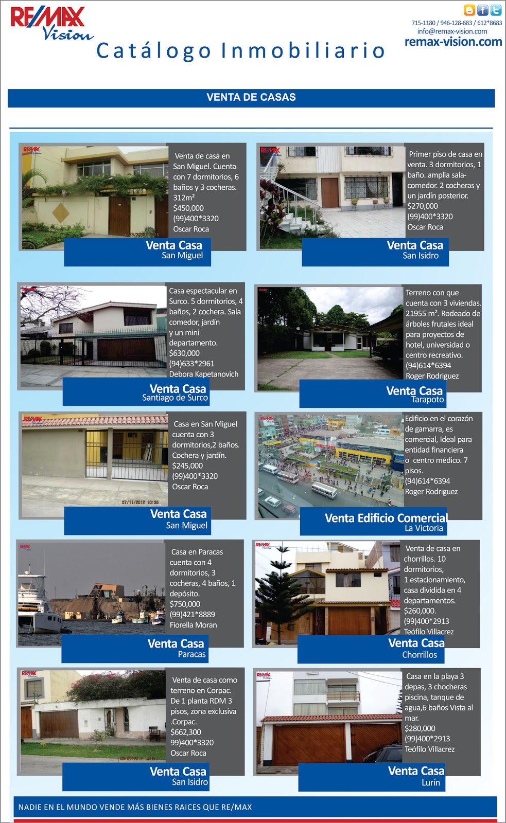 Catalogo Inmobiliario Remax Vision - Casas 16.08.12 ~ RE/MAX Vision Blog