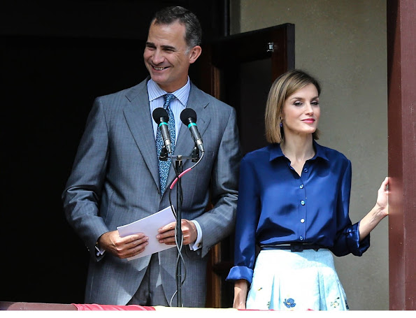 Queen Letizia and King Felipe VI of Spain visit Castillo San Marcos during the 450th St Augustine anniversary 