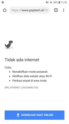 bermain game t-rex digoogle chrome android ketika offline tips dan trik google chrome android dan ios
