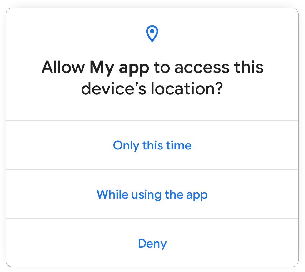 One-time permission in Android 