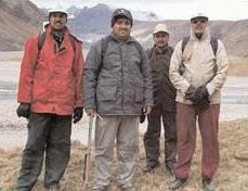 Team of scientists who were on a research trip through the barren Samudra Tapu Valley