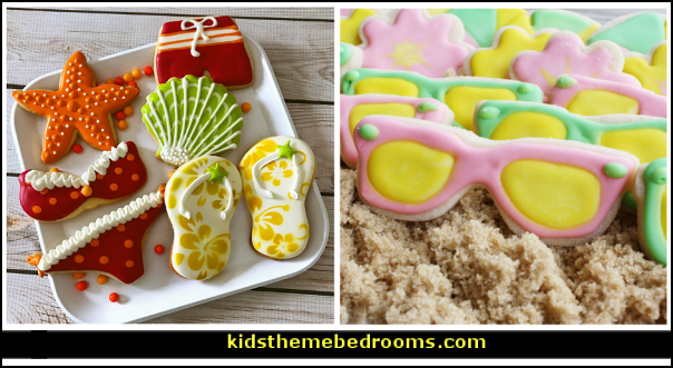 Beach Themed Cookie Cutter Set Flip Flop, Sunglasses, and Palm Tree Tropical party decorations - tropical party ideas - ALOHA Hawaii Luau Party Decorations - Luau Hawaiian Grass Table Skirt raffia Decorations - Hula Hibiscus Tropical Birthday Summer Pool Party Supplies - tiki party pineapple party decorations - beach party - Birthday party photo backdrop - tropical themed cake decorations - beach tiki themed table decorations - party props - summer party Beach Themed Cookie Cutter Set Flip Flop, Sunglasses, and Palm Tree