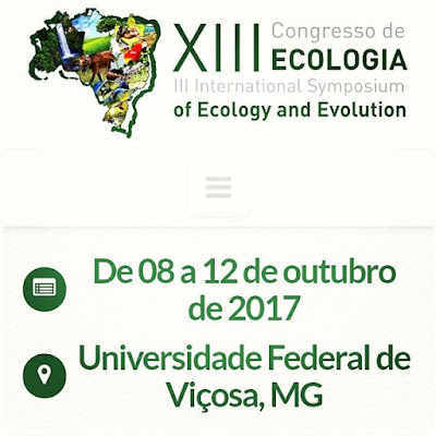 XIII Congresso de Ecologia do Brasil 2017 ocorrerá em Viçosa, Minas Gerais, em conjunto com o III International Symposium on Ecology and Evolution. XIII Congresso de Ecologia do Brasil, XIII CEB, XIII 2017, Viçosa, Minas Gerais, XIII CEB em Viçosa, congresso brasileiro de ecologia, ecologia, congressos, congressos na área de meio ambiente, congresso de meio ambiente, III International Symposium on Ecology and Evolution, Brasil