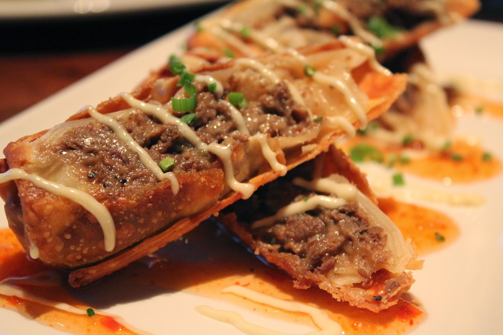 Cheesesteak egg rolls at Del Frisco's Grille