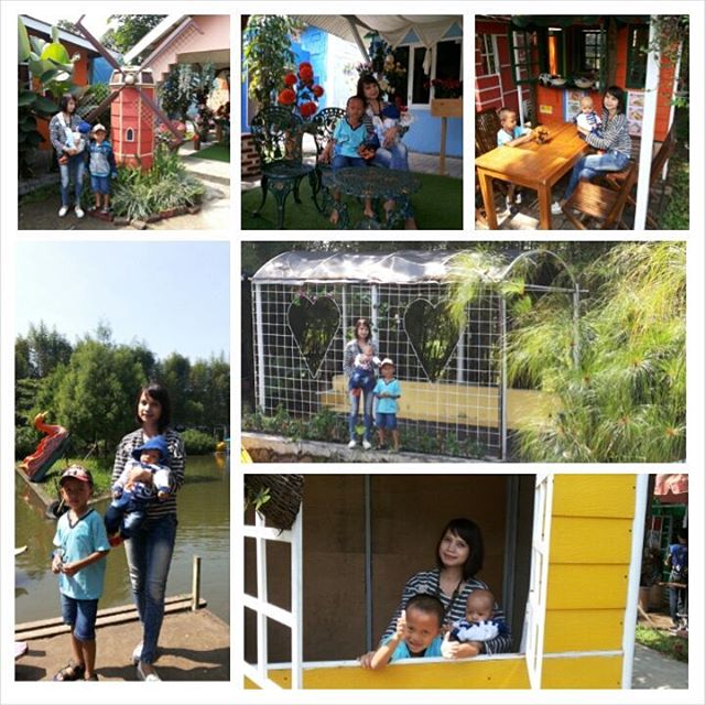 wisata keluarga di kampung tulip foto bersama anak di kampoeng tulip bandung