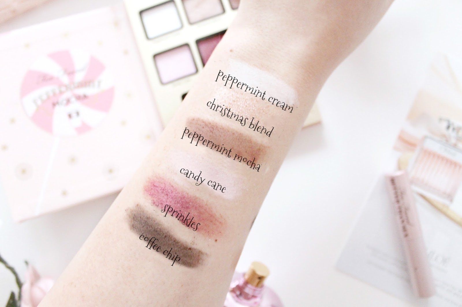 Too Faced Grande Hotel Cafe swatches and palettes review