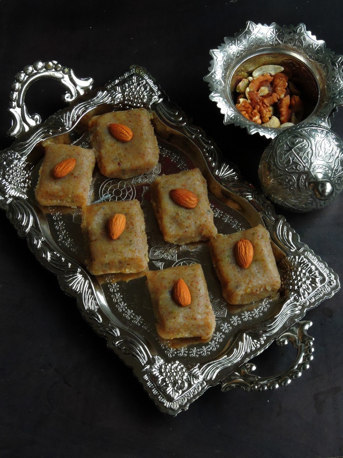 Priya's Versatile Recipes Mewa Burfi/Mixed Nuts Burfi/Meva Barfi