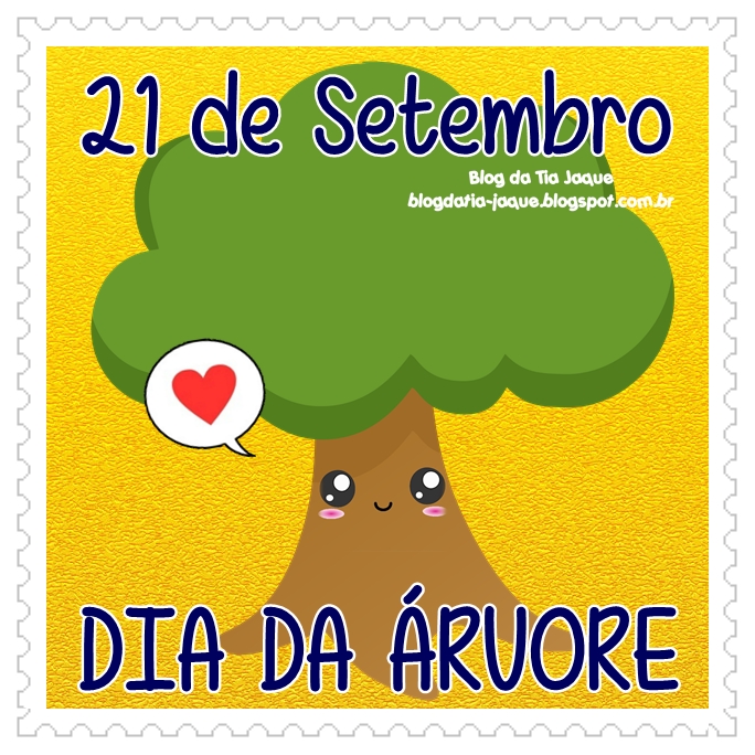 Figurinha Dia da Árvore - Para Agenda Escolar