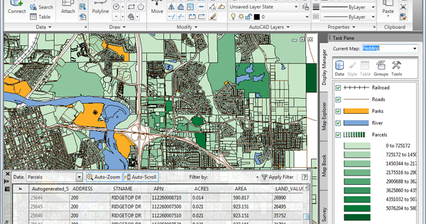 Autocad Map Aplikasi Sistem Informasi Geografi Sig Untuk Pemetaan Guntara Com