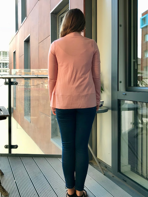 Diary of a Chain Stitcher: Helen's Closet Blackwood Cardigan in Rose Pink Merino from The Fabric Store