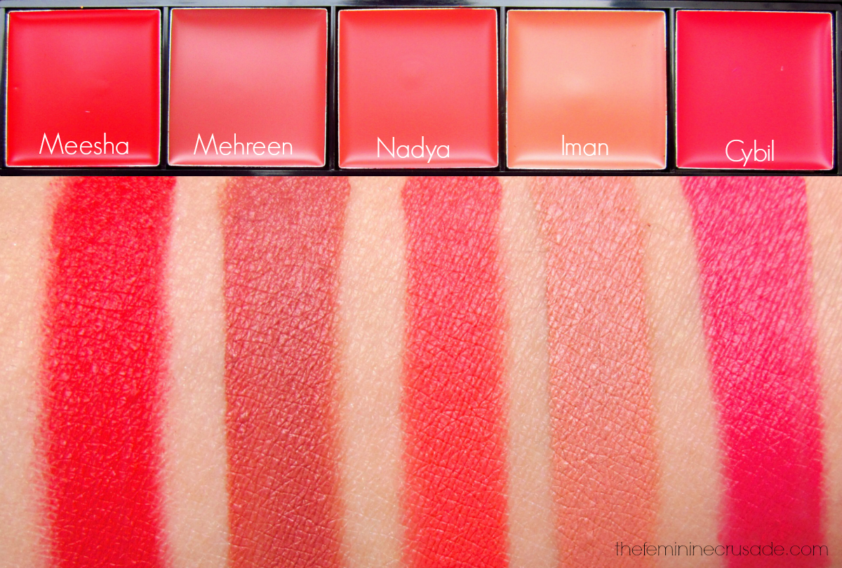 Luscious Ather Shahzad Master Lipstick Palette (swatches)