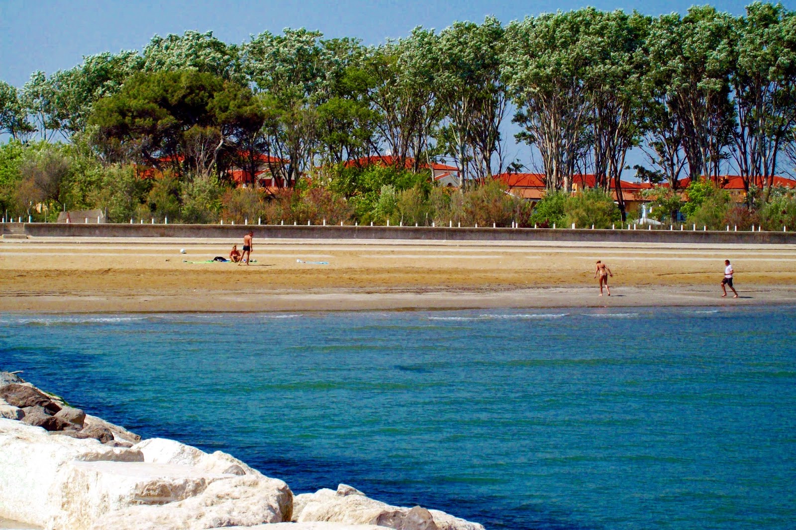 Plaża nad Adriatykiem w Lido di Altanea, Caorle, Włochy