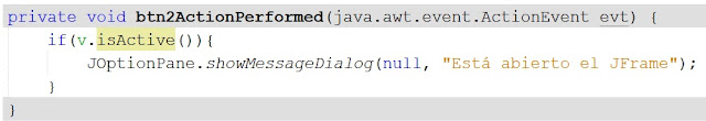 Cómo saber si un JFrame está abierto en Java