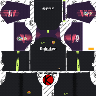 F.C. Barcelona 2018/19 Nike Kit - Dream League Soccer Kits
