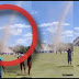 Um tornado se manifesta na pirâmide de Chichen Itza, no Yucatán.