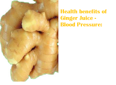  Health benefits of Ginger Juice - Blood Pressure:
