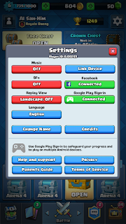Setting Clash Royale