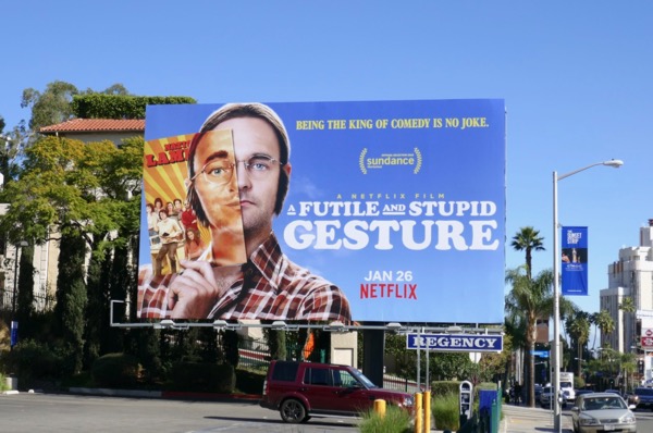 A Futile and Stupid Gesture movie billboard Futile and Stupid Gesture movie billboard