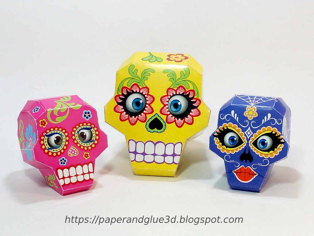 polvo Organizar Instituto Papercraft, Paper toys y figuras de papel. Planillas descargables y diseños  especiales.: Calaveras Mexicanas del día de muertos.