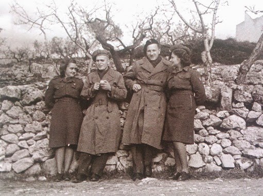 Alojzy Józekowski z żołnierzami AK - Włochy 1945