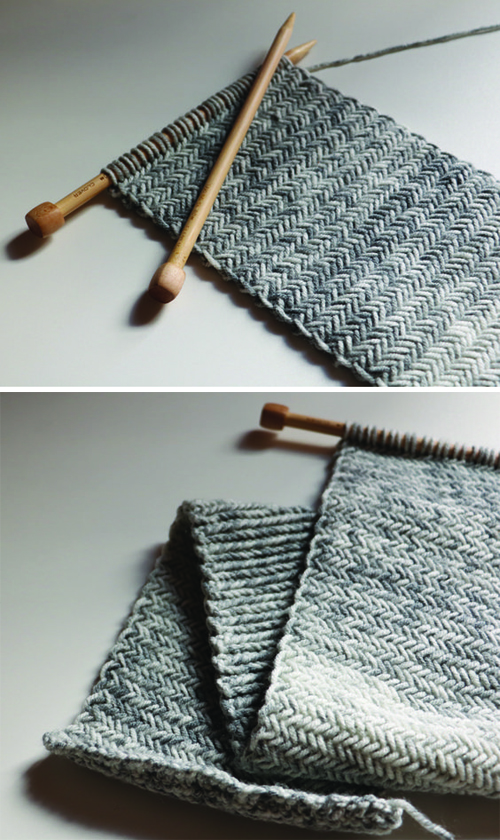 Beautiful Skills Crochet Knitting Quilting Herringbone Knit Scarf