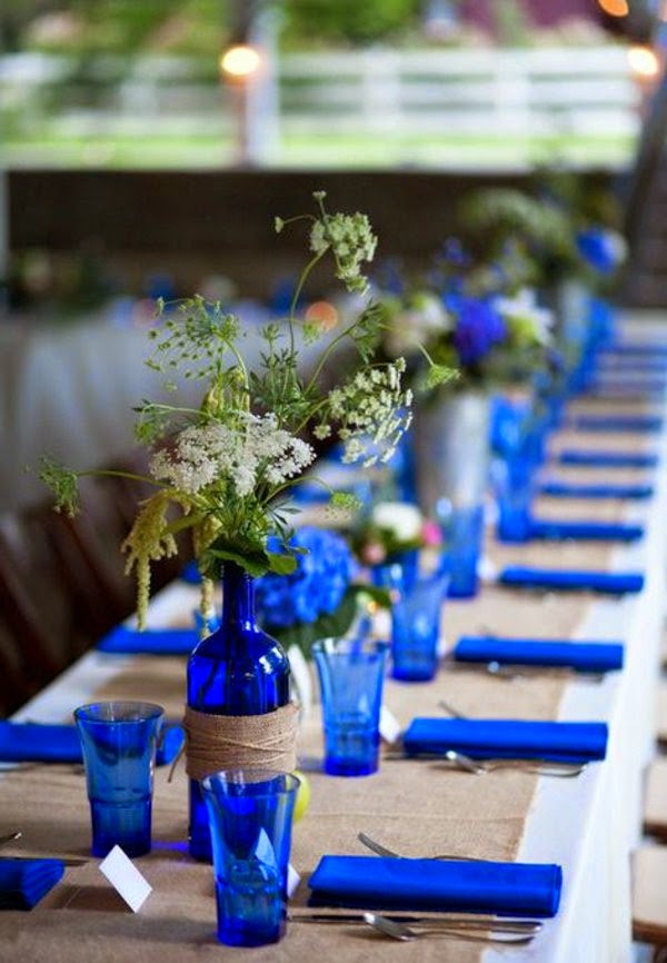 Table decoration in blue &#8211; fascinating ideas!