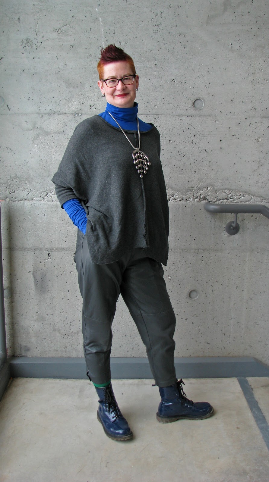 Forest City Fashionista February 2018 As For What Was Under The Coat Lots Of Grey With Some Blue To Brighten Things Up A Friend Picked Turtleneck Sweaters At Giant Tiger Me 3