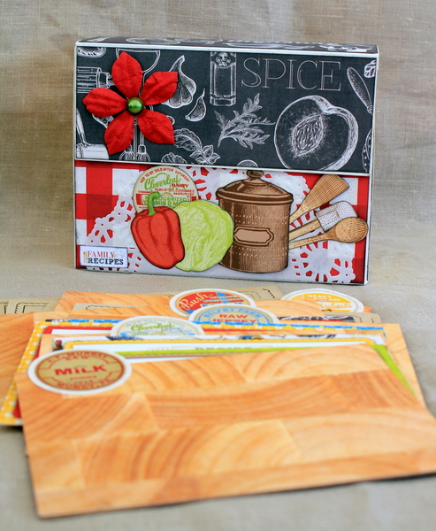 Recipe Box Alter Tutorial Video by Ulrika Wandler using BoBunny Family Recipe Collection