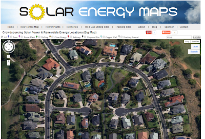 Maui satellite image of solar homes