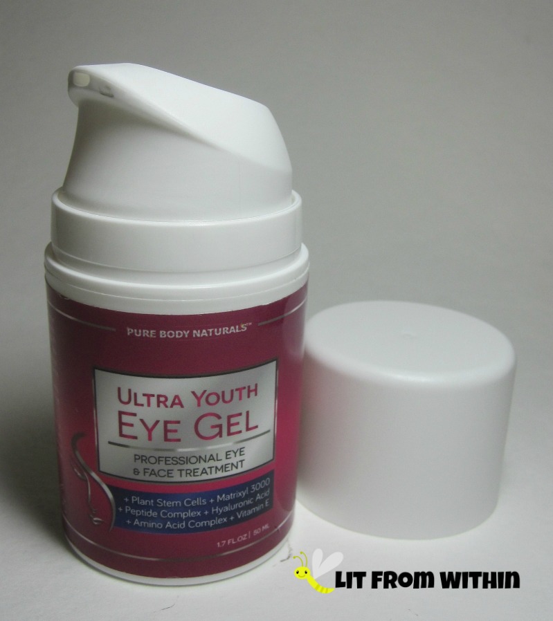 Pure Body Naturals Ultra Youth Eye Gel pump packaging