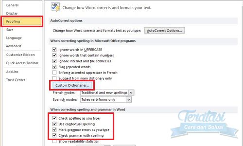 Proofing Setting Microsoft Word Proofing Setting Microsoft Word untuk menginstall kamus bahasa indonesia