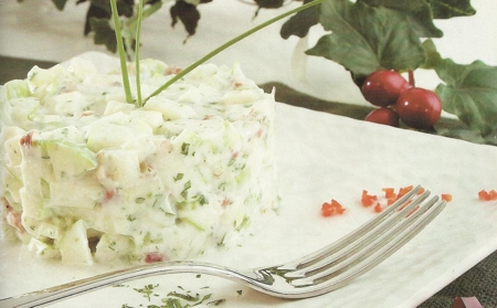 Receta de Ensalada de Manzanas a la Crema Receta de Ensalada de Manzanas a la Crema