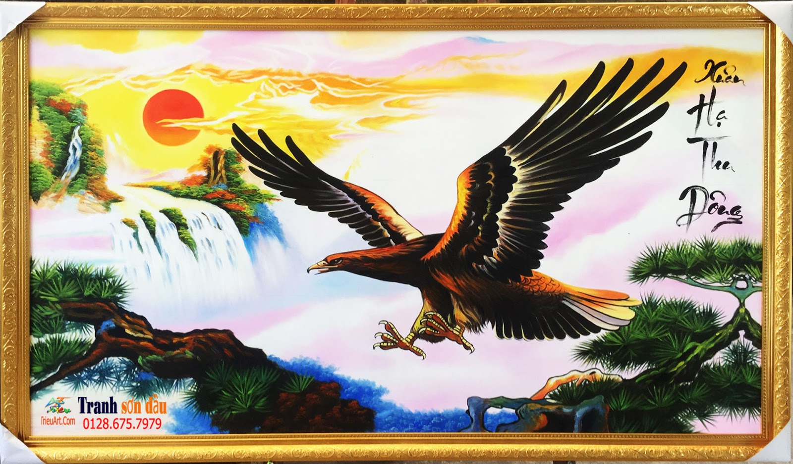 tranh đại bàng tung cánh - Tranh đẹp | tranh sơn dầu vẽ tay | Tranh chất  lượng